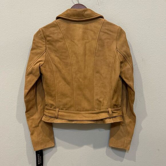 Bernardo Leather Moto Jacket XS Cognac - Picture 6 of 13